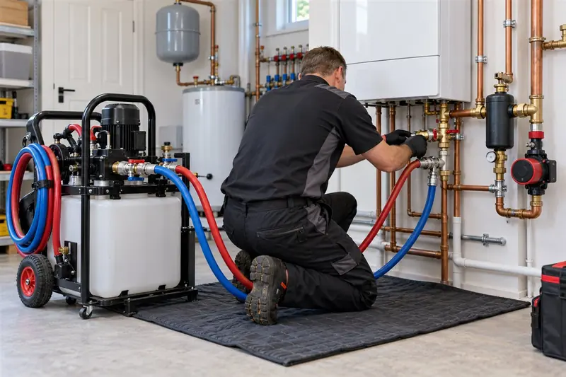 Boiler maintenance and system flushing