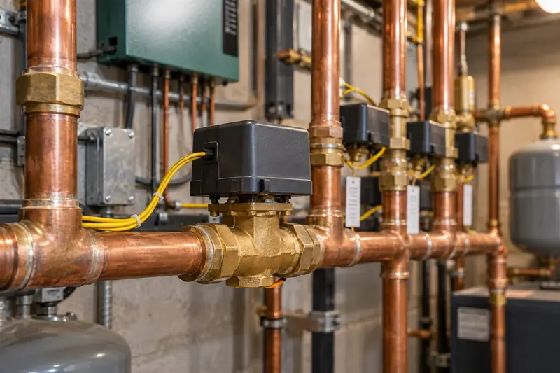 Zone valve and circulation controls